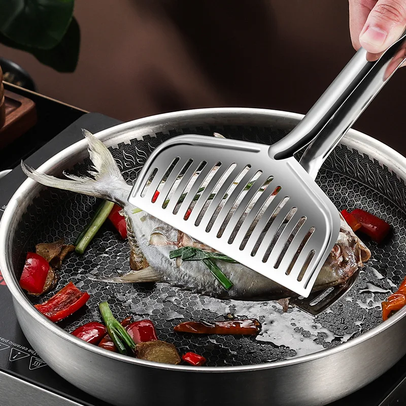 

Stainless steel barbecue tongs food tongs fried fish grilled fish tongs steak frying tongs household kitchen tools