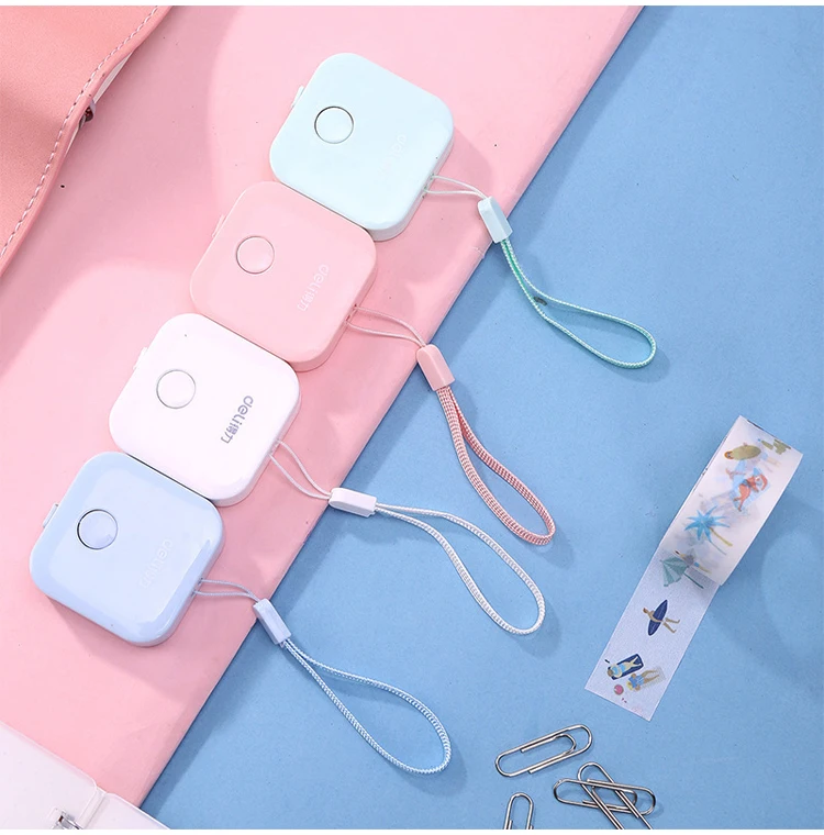 Lovely Candy Color Ruler Cute Macaron Tape Measure Box Portable Fashion Design School Office Rulers Stationery Supplies