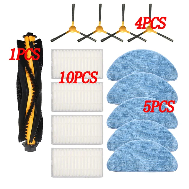 Roller Brush Side brush HEPA Filter For Proscenic 800T Liectroux C30B  Filter robot vacuum cleaner parts MopS Set Dark Khaki