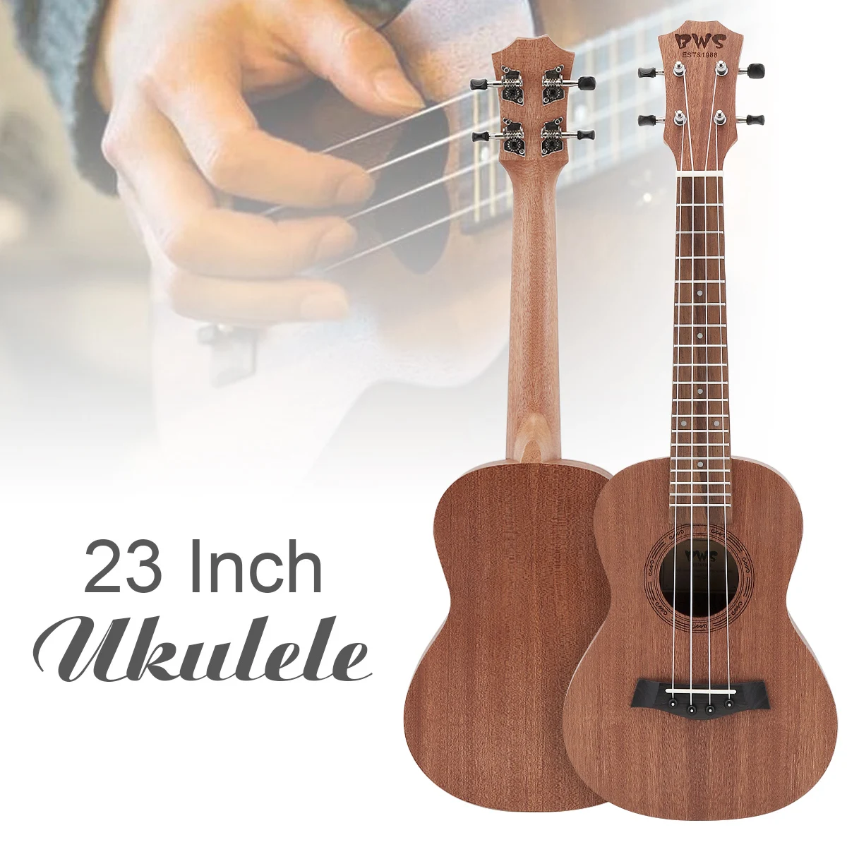23 Inch Concert Ukulele Wood Hawaiian Four String Guitar Mahogany Ukelele Christmas Gifts | Спорт и развлечения