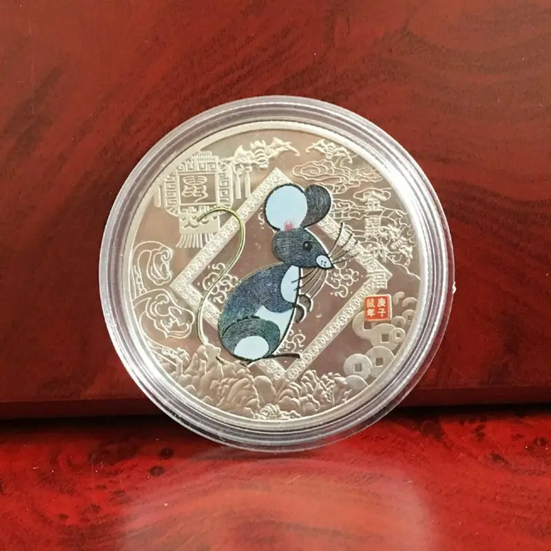 Год крысы памятная монета Китайский Зодиак сувенир вызов коллекционная