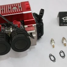 CNC Металл 58CC двигатель два цилиндра комплект для 1/5 Hpi Rovan Kingmotor Mcd Gtb Fg Ddt ③ Racing Baja Losi грузовик RC запчасти для автомобилей