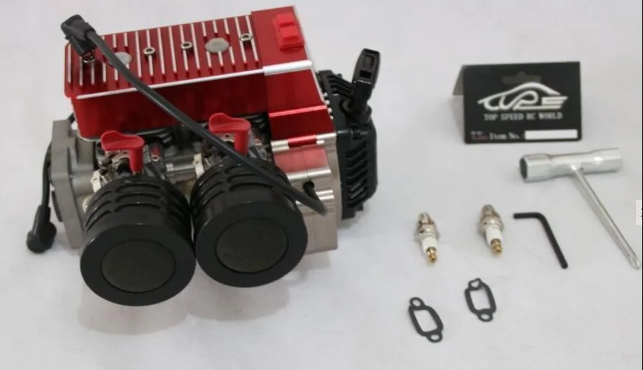 Металлический двигатель с ЧПУ 58CC комплект двумя цилиндрами для 1/5 Hpi Rovan Kingmotor Mcd Gtb