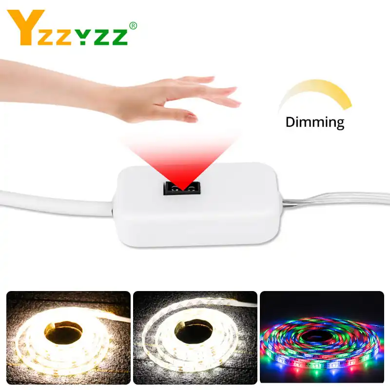 mano barrido sensor 5v tira de luz led usb diodo rgb cinta inteligente interruptor tira de luz led para gabinete tv luz de cocina decoracion del hogar