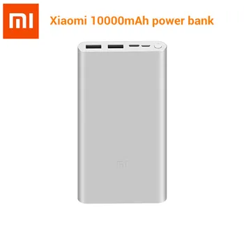 

Original Xiaomi Mi Power Bank 10000mAh 18W Quick Charge Dual-USB Aluminium Powerbank Fast Charger Portable External Battery