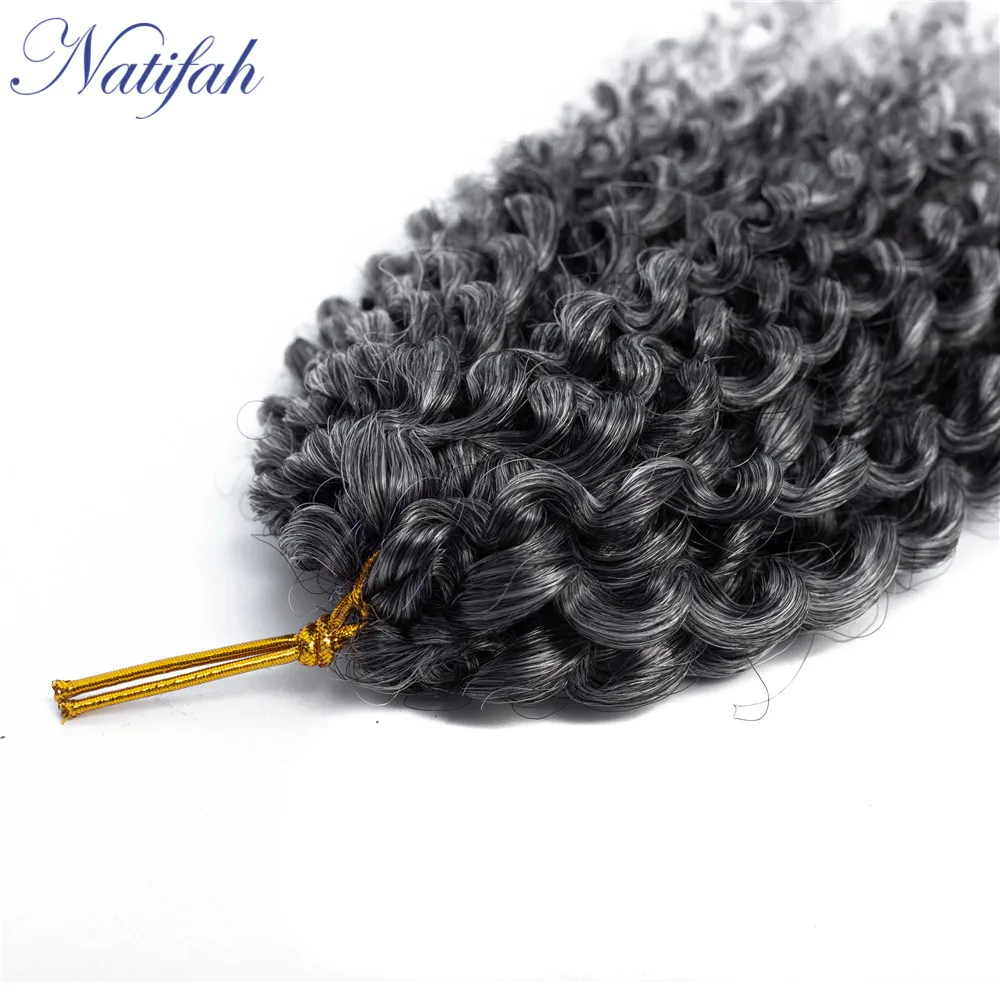 Natifah Marley Боб крючком косички волосы Синтетические плетение волос 8 дюймов 20 корней/PackHair расширение Ombre Фиолетовый Черный для женщин