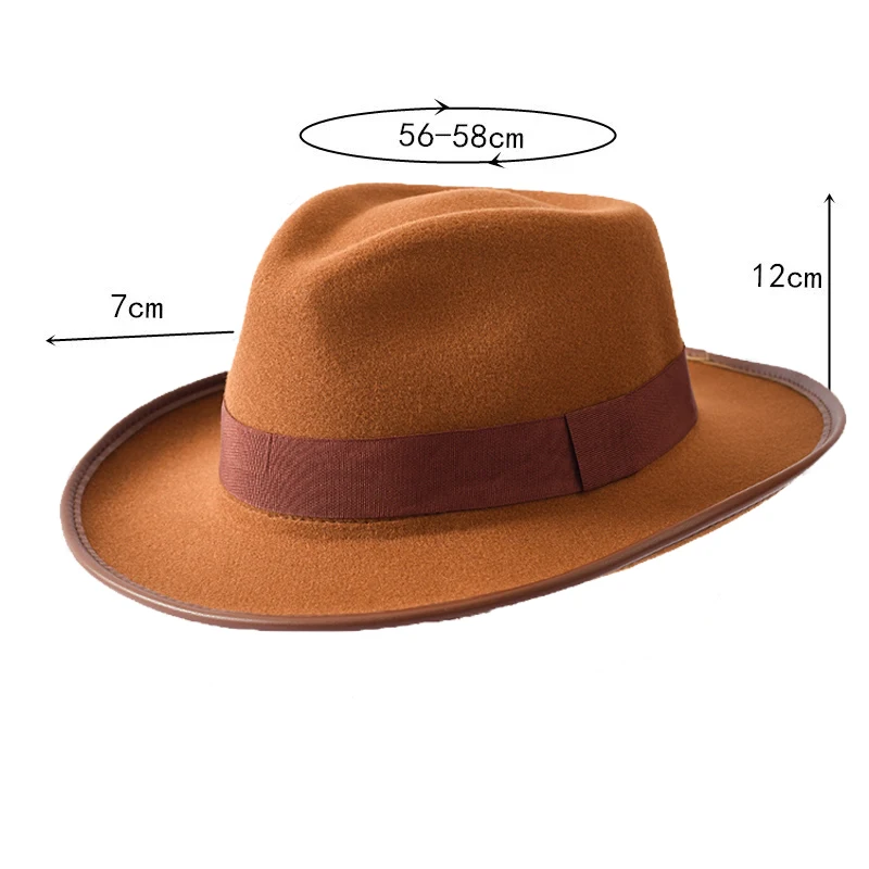 Free shipping men fedoras women fashion jazz hat Autumn And Winter coffee woolen blend cap outdoor casual dancing hat LM03 white fedora hat