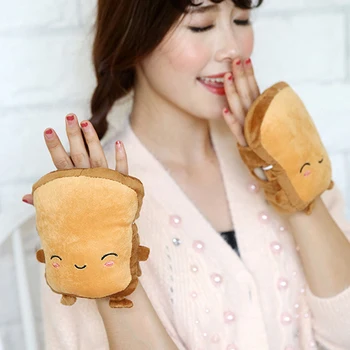 

Electric Winter Gloves Heated Gloves Cute Gloves Durable Breathable 5V Soft Plush 2 Style USB Power Office Gift Home Working