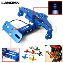 Для Yamaha MT07 FZ07 мотоцикл номерной знак кронштейн держатель MT-07 FZ-07 MT ФЗ 07 ЧПУ аксессуары