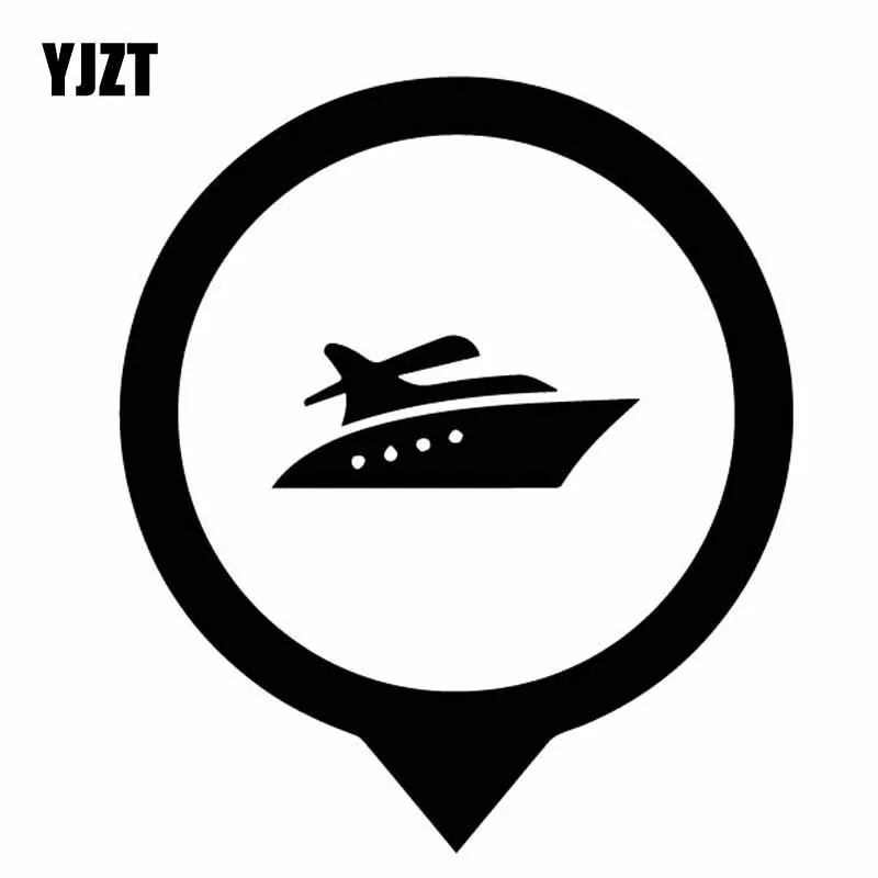 YJZT 13CM*14.9CM Unusual Sail Ship Boat Luxurious Delicate Seaman Travel Vinly Decal Nice Car Sticker Black/Silver C27-0595 | Автомобили и