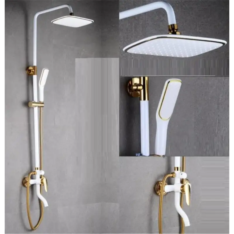MODEL U Regadera Prysznic Doccia Conjunto De Dusch система Черный Painel Ducha Douche Do Banheiro Chuveiro Eletrico Душевая система для ванной комнаты - Цвет: MODEL U