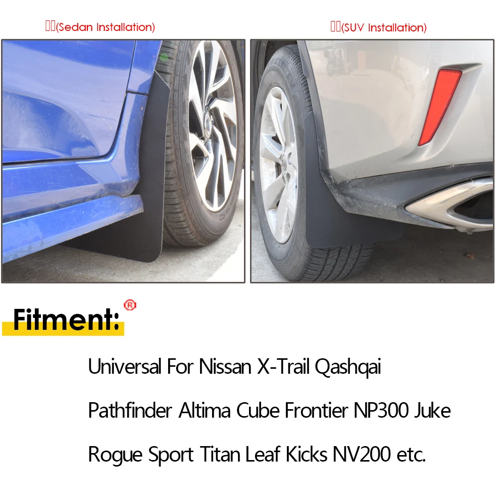 Гоночные Брызговики для Nissan Navara Frontier бруте D40 D22 NV200 Titan A60 A61 Pathfinder 4X4