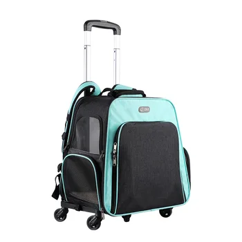 

New Folding Trolley Pet Backpack Portable Pet Bag Large Capacity Extendable Folding Cat Bag