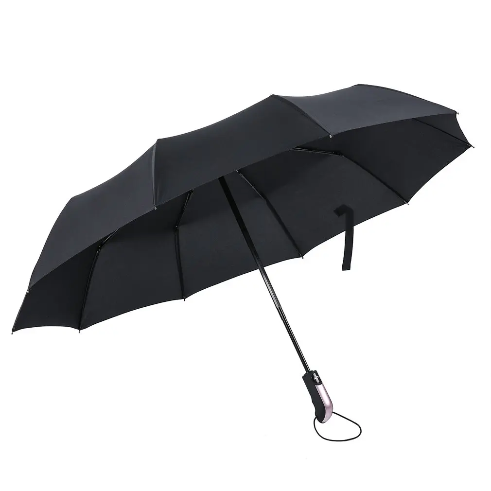 

Compact Automatic Open and Close Lightweight 10 Ribs Waterproof Rain & Sun Day Dual-use Travel Folding Umbrella