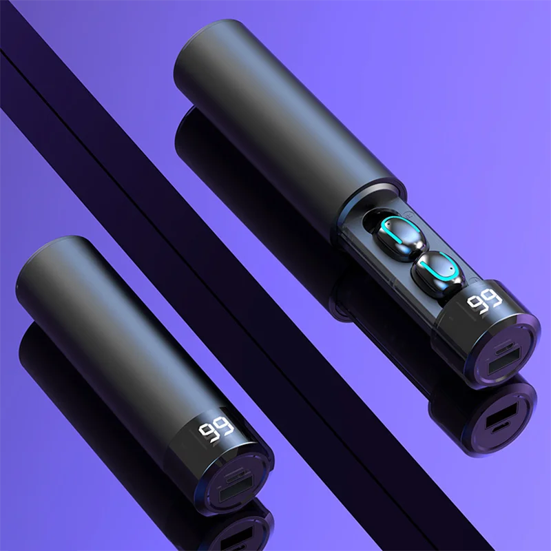 TWS беспроводные наушники Bluetooth 5,0 3D стерео IPX5 водонепроницаемые сенсорные Bluetooth спортивные наушники powebank 3500 мАч