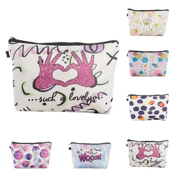 

Cosmetic Bag Women's 2019 New Outdoor Travel Print Wash Waterproof Cosmetic Bag Maleta De Maquiagem Makeup Pouch