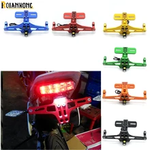 Универсальный CNC регулируемый угол Мотоцикла Алюминиевый номерной знак рамка держатель Brack для BMW Honda Yamaha Suzuki Kawasaki