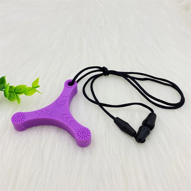 Collana Da Masticare In Silicone Per Autismo E ADHD - 2 Pezzi Con Ciondoli Sensoriali, Anti-Stress, Non Tossica - Foto 2