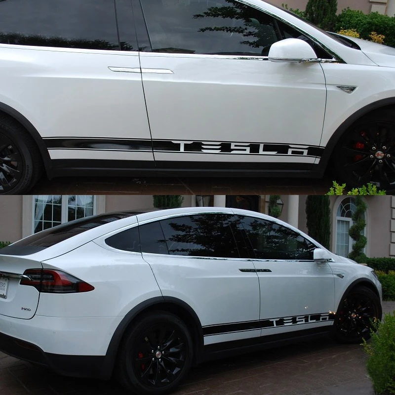 Sport Body Side Skirt Door Waist Line Stripe Decal Vinyl Graphic Film Decoration Styling For Tesla Model S X Car Stickers Aliexpress