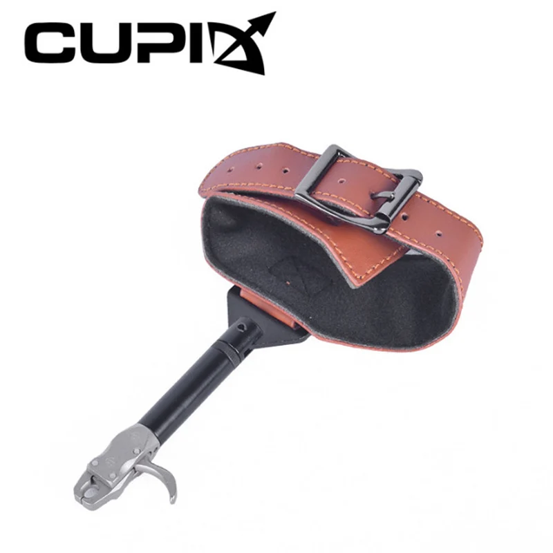 

Cowhide 1pc Release Aids Buckle Wrist Straps Fasten Archery Compound Bow Gear