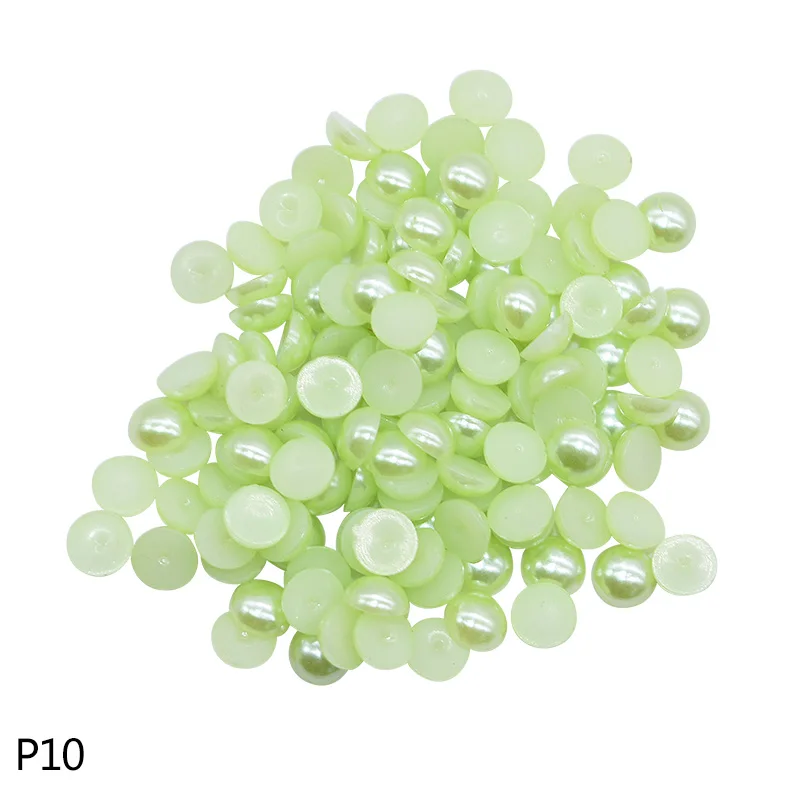 500/1000pcs 6mm Flatback Pearl Beads Half Round No Holes Fake Pearls for DIY Craft Scrapbooking Supplies Clothing Decorations