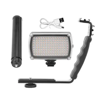 

120 LEDs Lamp Video Fill Lgiht L-shaped Bracket Tripod for DJI Os-mo Mobile 2/3 R91A