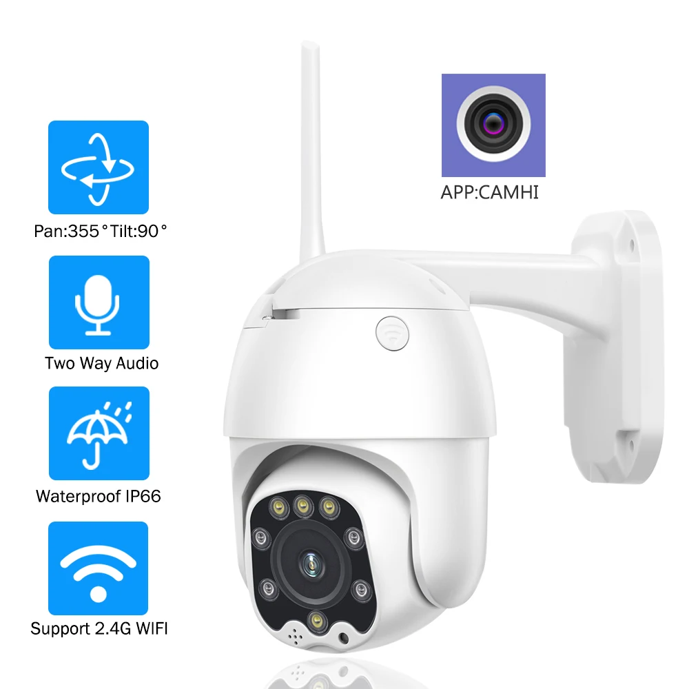 Comprar ZILNK cámara IP Wi Fi 1080P PTZ cámara de seguridad inalámbrica domo de velocidad al aire libre CCTV 2MP HD IR 30M ONVIF Audio CamHi