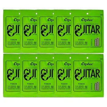 

10 Set Orphee 6Pcs/Set Guitar String String Super Light Acoustic Guitar Strings
