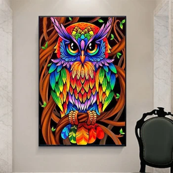 

4 Sets Owl 5D Full Drill Diamond Painting Embroidery Cross Stitch Kits DIY Decor L69B
