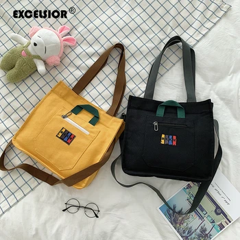 

EXCELSIOR 2020 new women's bag single shoulder bag oblique satchel leisure large-capacity hand-held canvas bag
