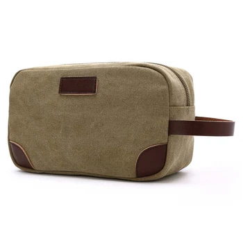 

Causal Zipper Canvas Small Handbag Patchwork Clutch Mobile Phone Purse Portable Flap Storage Mutilfunction Travel Makeup Case