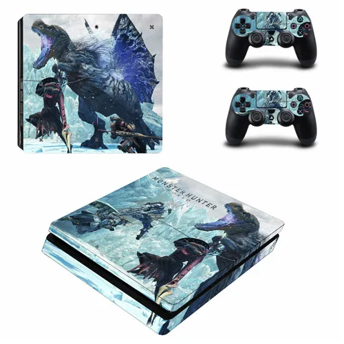 YSP4S-3789 Monster Hunter World Iceborne PS4 тонкая кожа Наклейка для консоли playstation 4 и контроллера PS4 Slim Skins наклейка s винил - Цвет: YSP4S-3789