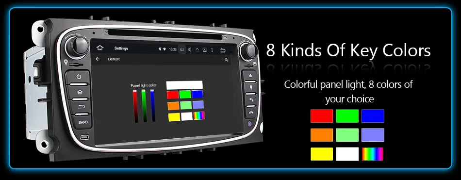 Perfect Eunavi Quad Core 2 Din Android 9.0 Car DVD Player Car Radio with GPS+WIFI+3G for Ford focus 2 dab Galaxy Transit Tourneo Mondeo 24