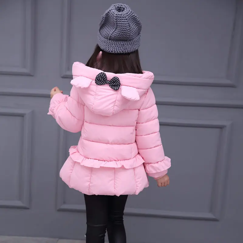 Осенне-зимние куртки с хлопковой подкладкой для девочек, куртки, куртки для маленьких девочек, детская верхняя одежда с капюшоном, пальто, детская одежда
