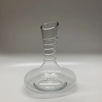 

1500ML Superior Flat-bottomed Base Red Wine Decanter Handmade Crystal Wine Pourer Premium Water Carafe Thickened Wall