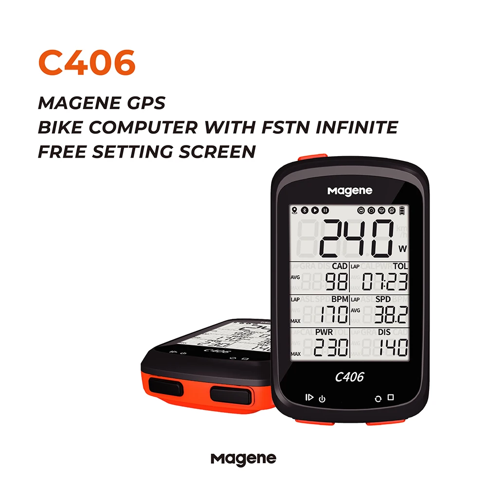 Велосипедный компьютер Magene C406 беспроводной GPS Спидометр водонепроницаемый