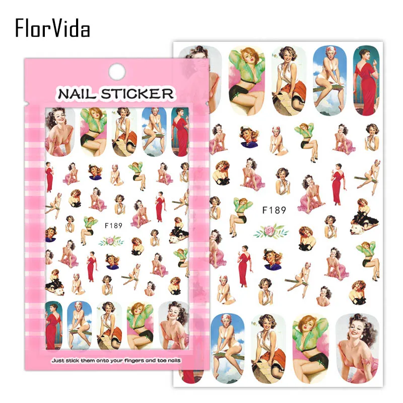 F189 FlorVida F189-206 наклейки для ногтей цветок Одуванчик узор черный золотой переводной дизайн для маникюра ногтей - Цвет: F189