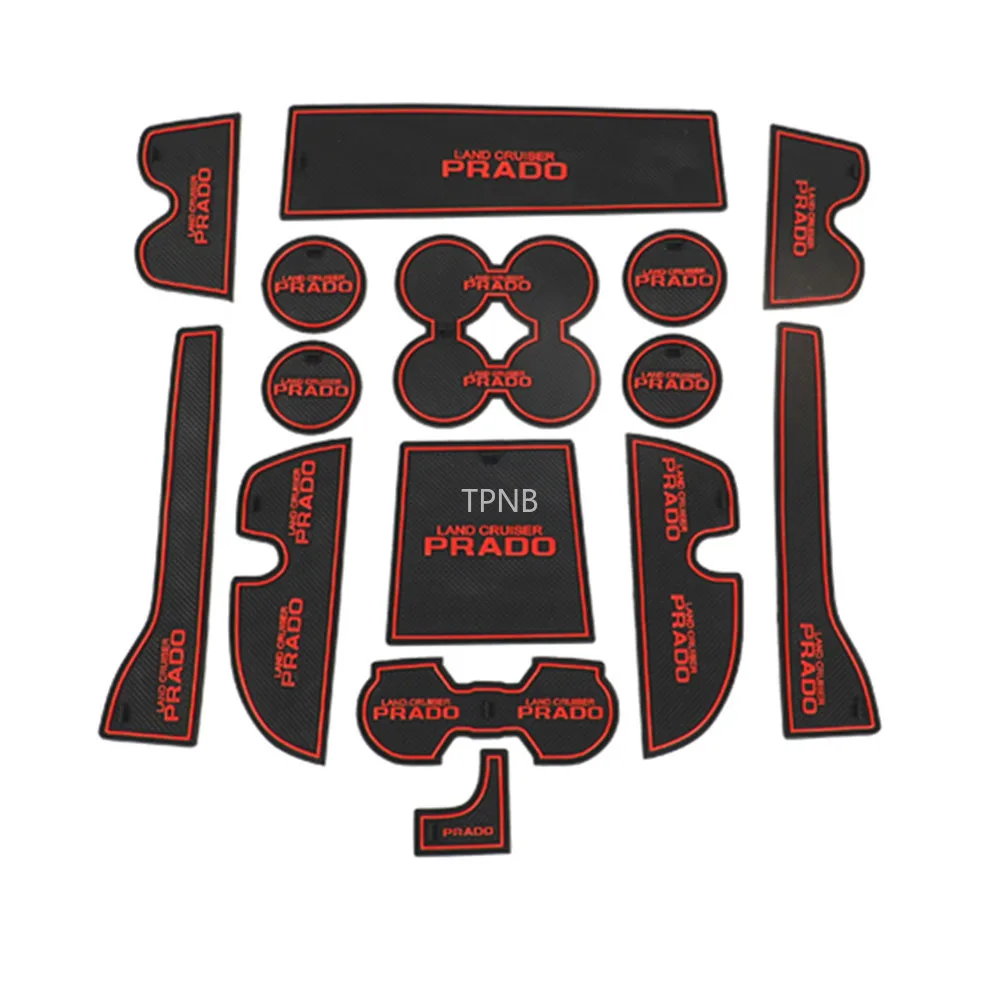 Car Door Mat Rubber Non-Slip Interior For Toyota Land Cruiser Prado 150 2010 2011 2012 2013