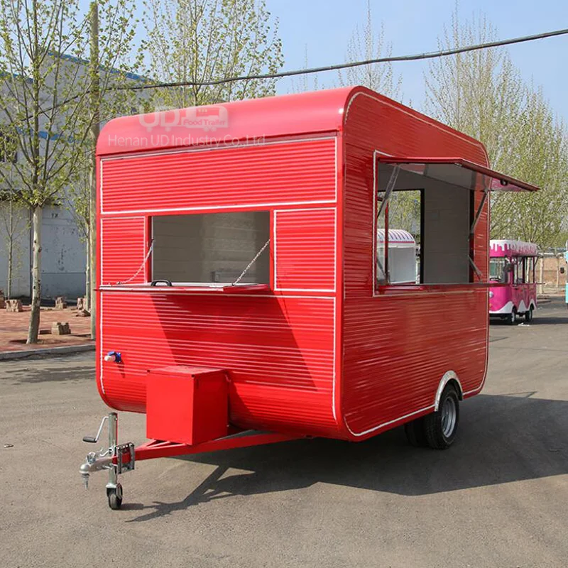 Custom Mobile Mini Food Truckr Gelato Coffe Pizza Cart Halal Taco Kiosk Shaved Ice ConcessionTrailer Fully Equipped Food Trailer