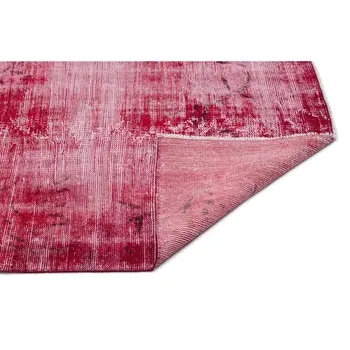 

Handmade Red Vintage Overdyed Turkish Area Rug 187x295 Cm-6'2''X9'8''
