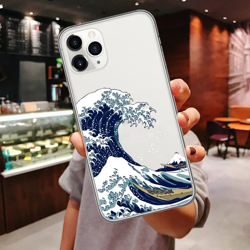 Большая волна от Kanagawa чехол для iphone 11 Pro Max роскошный koi fish tpu чехол для iphone X XR Xs Max 5s 6 6s 7 8 Plus coque