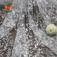 Блесток ткань вышивки Свадебное кружево ткань вышитые блесток ткань аппликация вышитый цветок Дизайн Сари