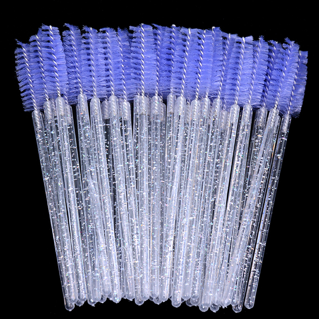 Newest Crystal 3D Eyelash Mascara Wands Clear Lash Spoolies Wholesale Eye Lashes Brushes Micro Applicators