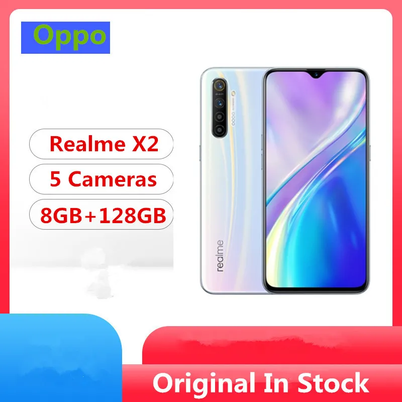

DHL Fast Delivery Oppo Realme X2 Cell Phone Snapdragon 730G Android 9.0 6.4" Super Amoled 8G RAM 128GB ROM 64.0MP 30W Charge NFC