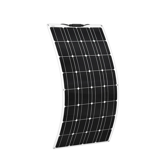Boguang 2 pcs 100w semi flexible Solar Panel 200W placa solar Photovoltaic monoctrystalline 12v 24V battery/yacht/RV/car/boat RV 2
