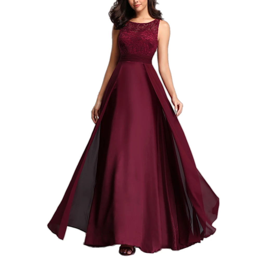 wine color maxi dress