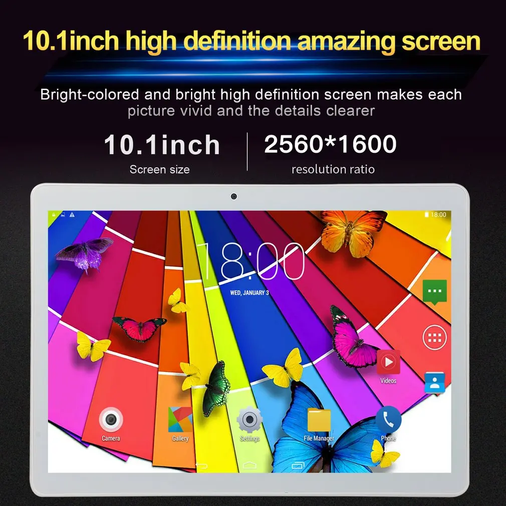 KT107 круглый планшет 10,1 дюймов HD большой экран Android 8,10 версия модный портативный планшет 8G+ 64G Золотой планшет