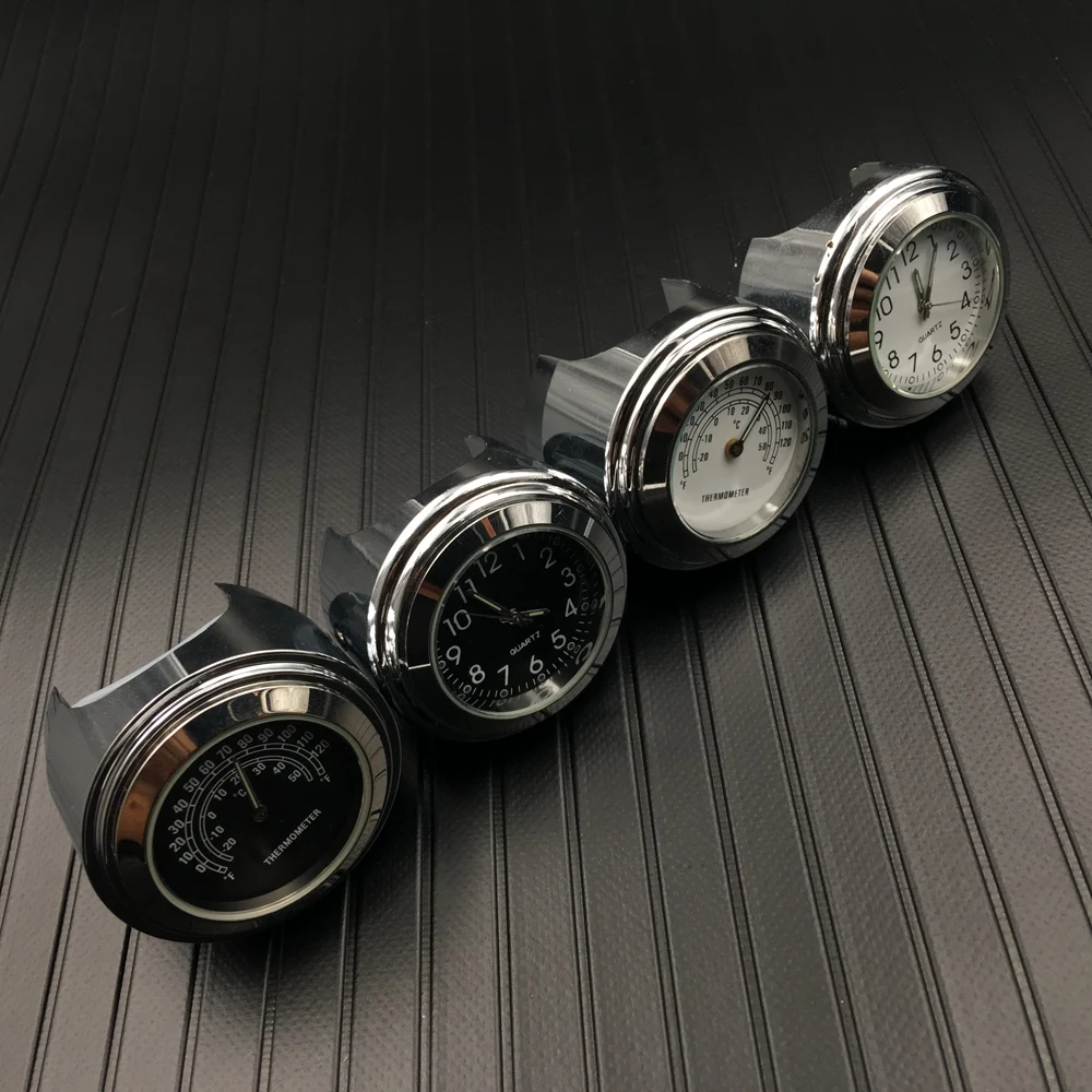KSTE Motorcycle Modification Handlebar Mount Waterproof Quartz Clock Watch Black Surface White Dial KSTE Motorcycle Modification Handlebar Mount Waterproof Quartz Clock Watch Black Surface White Dial