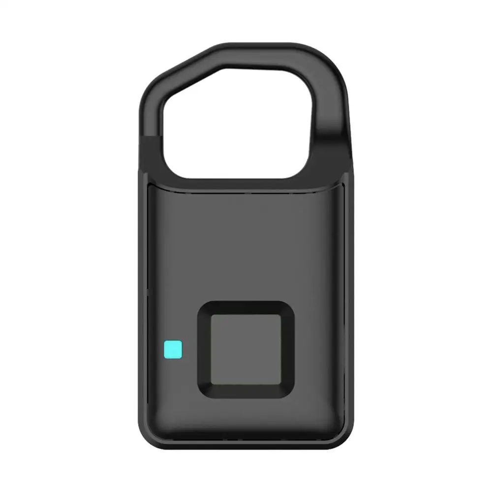Черный USB Перезаряжаемый Умный Замок с отпечатком пальца Противоугонный замок без ключа P4 IP66 водонепроницаемый для двери рюкзак багажный чехол замок FLP4 - Цвет: Черный