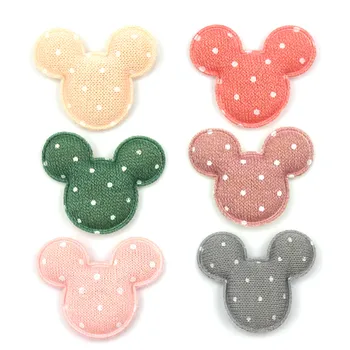 

24Pcs 4.5*5.5cm Mouse Shape Stick On Patches Handmade Padded Appliques For DIY Kids headwear Accessories And Jewerly Decoration
